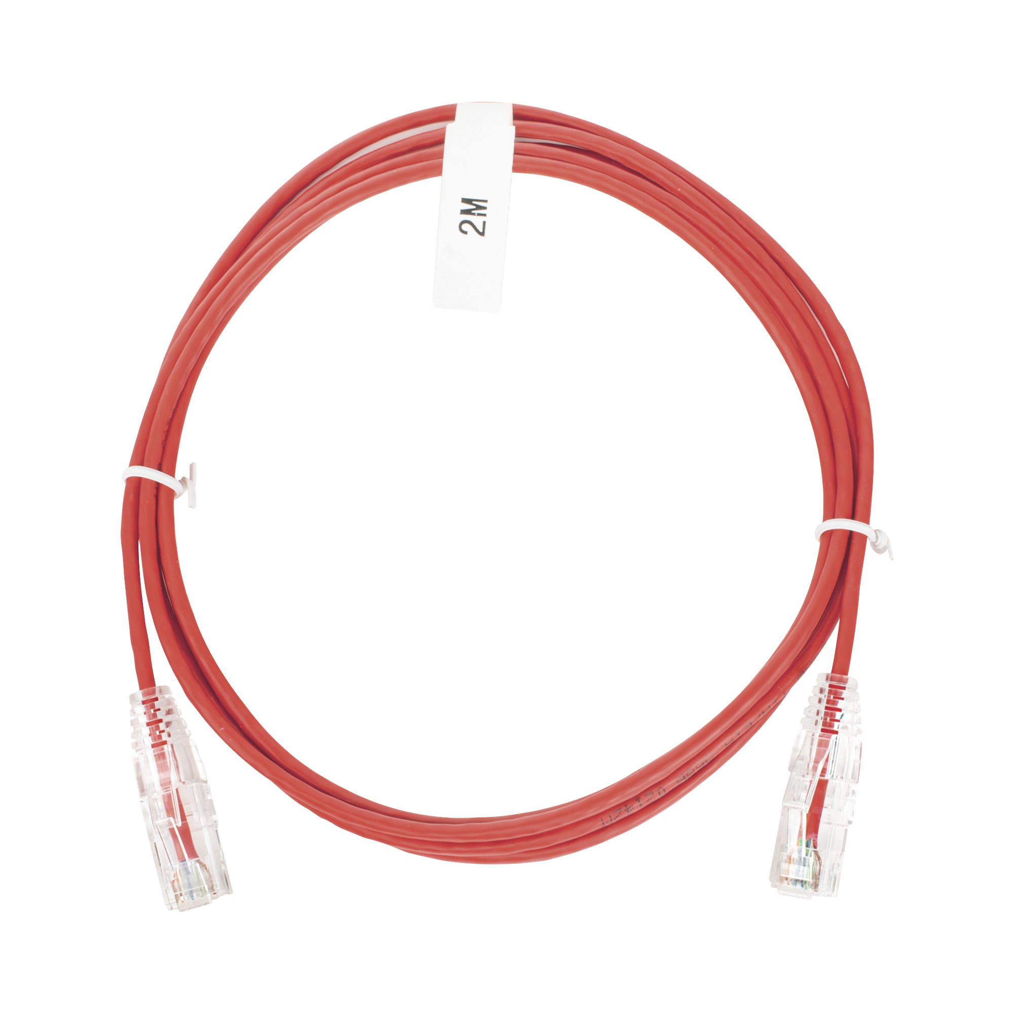 Cable de Parcheo Slim UTP Cat6 - 2 m Rojo DiÃ¡metro Reducido (28 AWG)