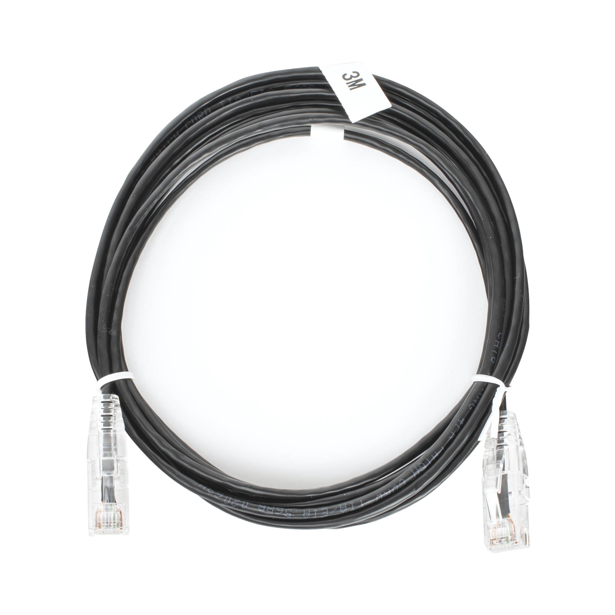 Cable de Parcheo Slim UTP Cat6 - 3 m Negro DiÃ¡metro Reducido (28 AWG)