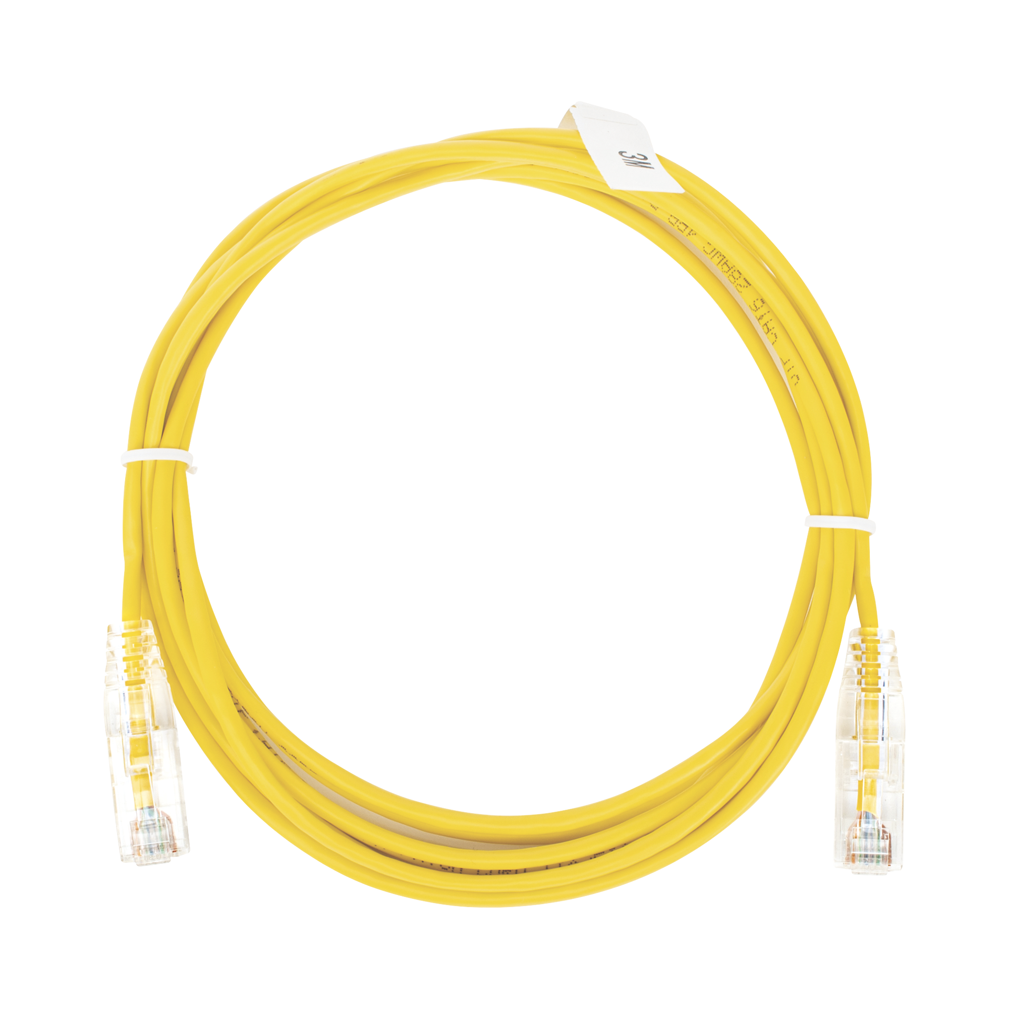 Cable de Parcheo Slim UTP Cat6 - 3 m Amarillo DiÃ¡metro Reducido (28 AWG)