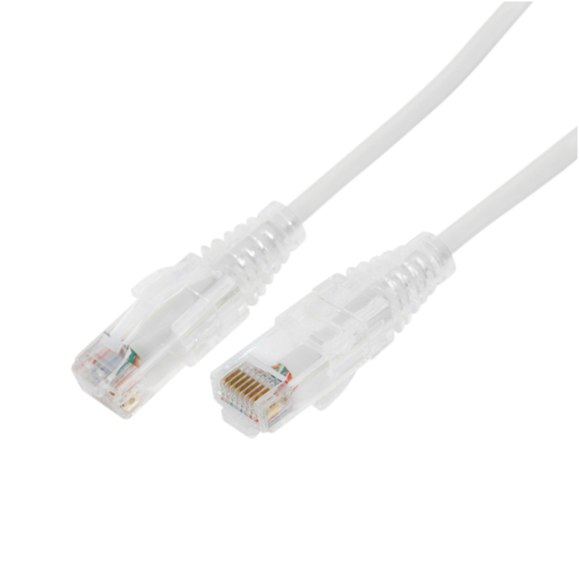 Cable de Parcheo Slim UTP Cat6A - .5 m Blanco, DiÃ¡metro Reducido (28 AWG)