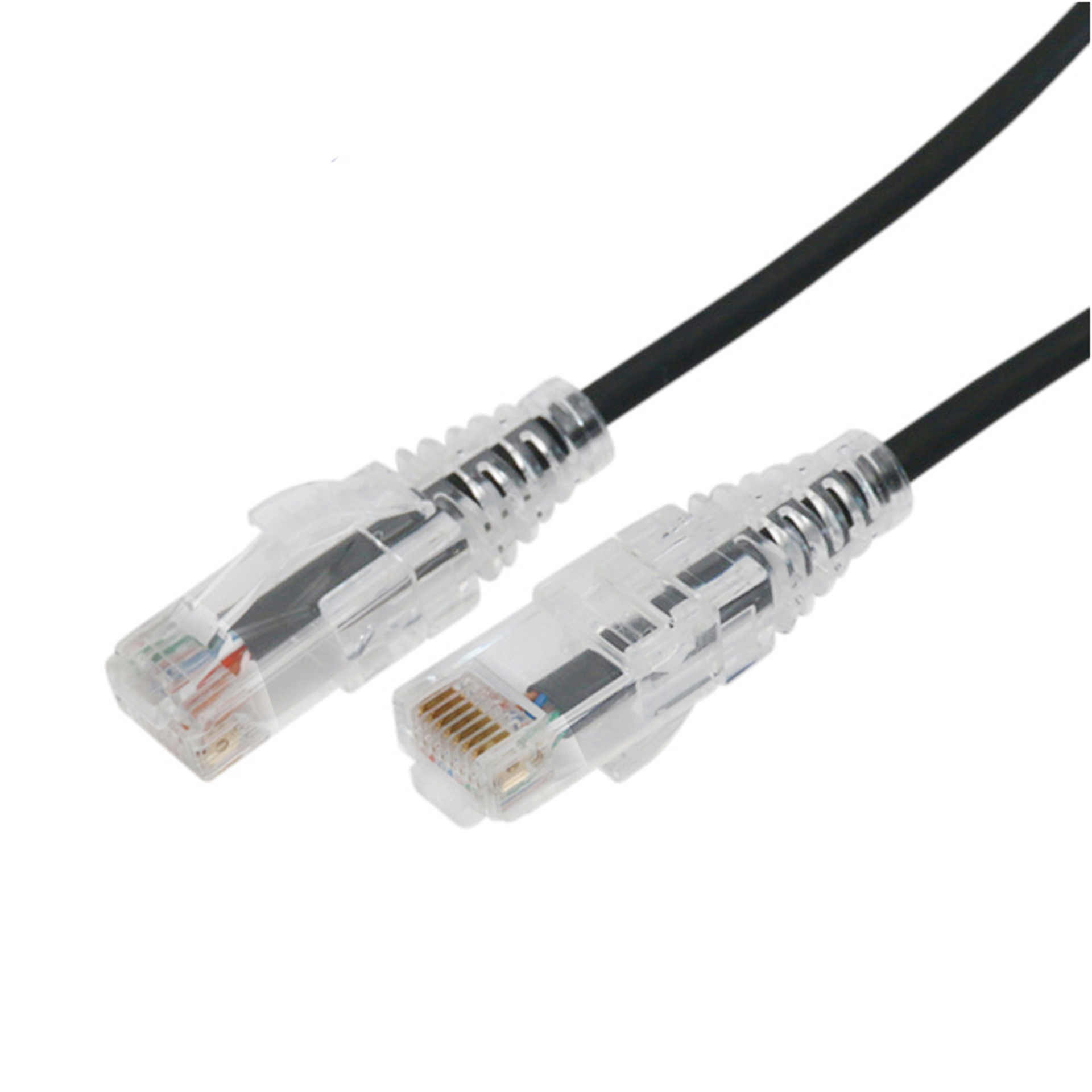Cable de Parcheo Slim UTP Cat6A - 1 m Negro, DiÃ¡metro Reducido (28 AWG)