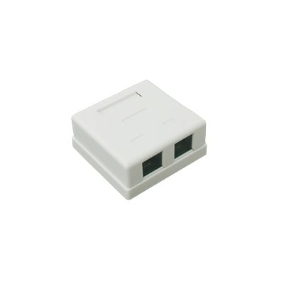 Caja de pared con Jack UTP Cat5e y Jack RJ11 telefÃ³nico