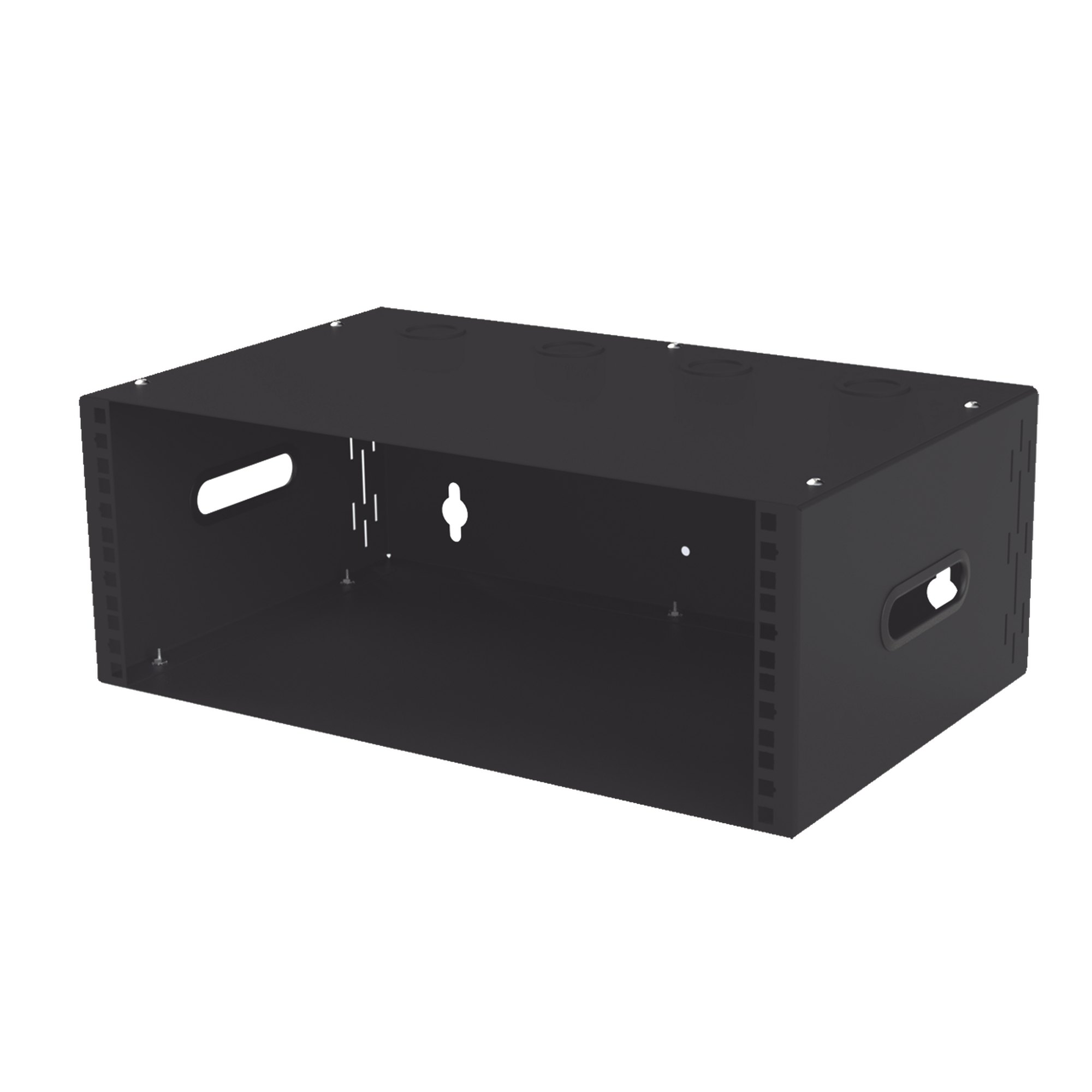 Gabinete para Montaje en Pared liviano, 4 Unidades de rack, Profundidad mÃ¡xima de trabajo 250 mm, Se envÃ­a el Gabinete Armado.