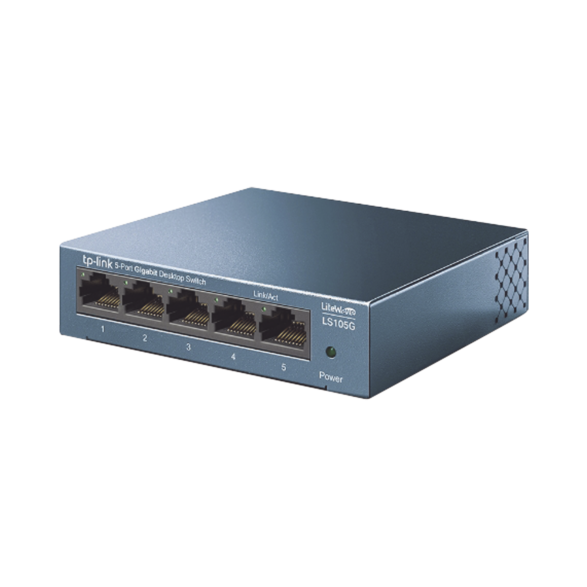 Switch de escritorio Gigabit de 5 puertos 10/100/1000Mbps, carcasa metÃ¡lica