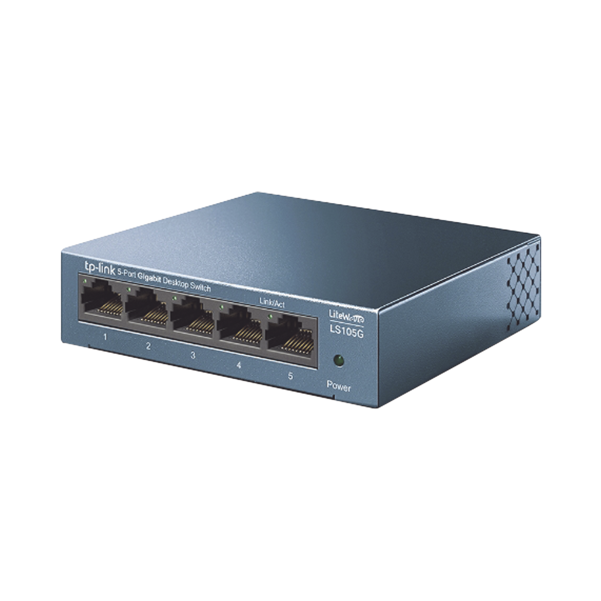 Switch de escritorio Gigabit de 5 puertos 10/100/1000Mbps, carcasa metÃ¡lica
