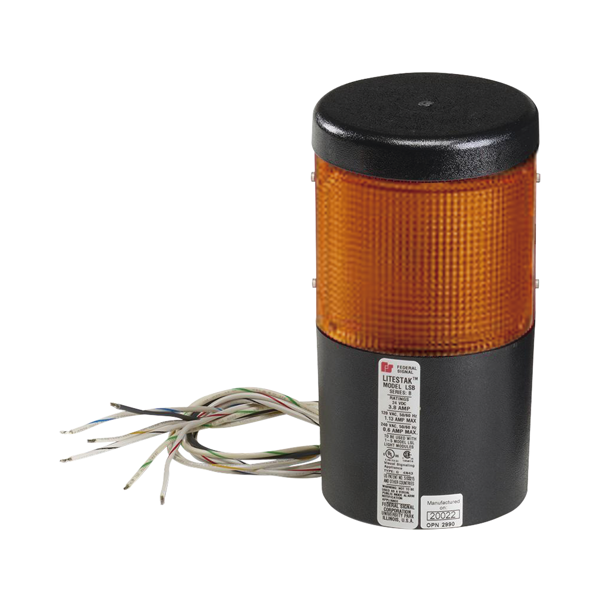 MÃ³dulo de luz LED litestak, 120Vca, ambar