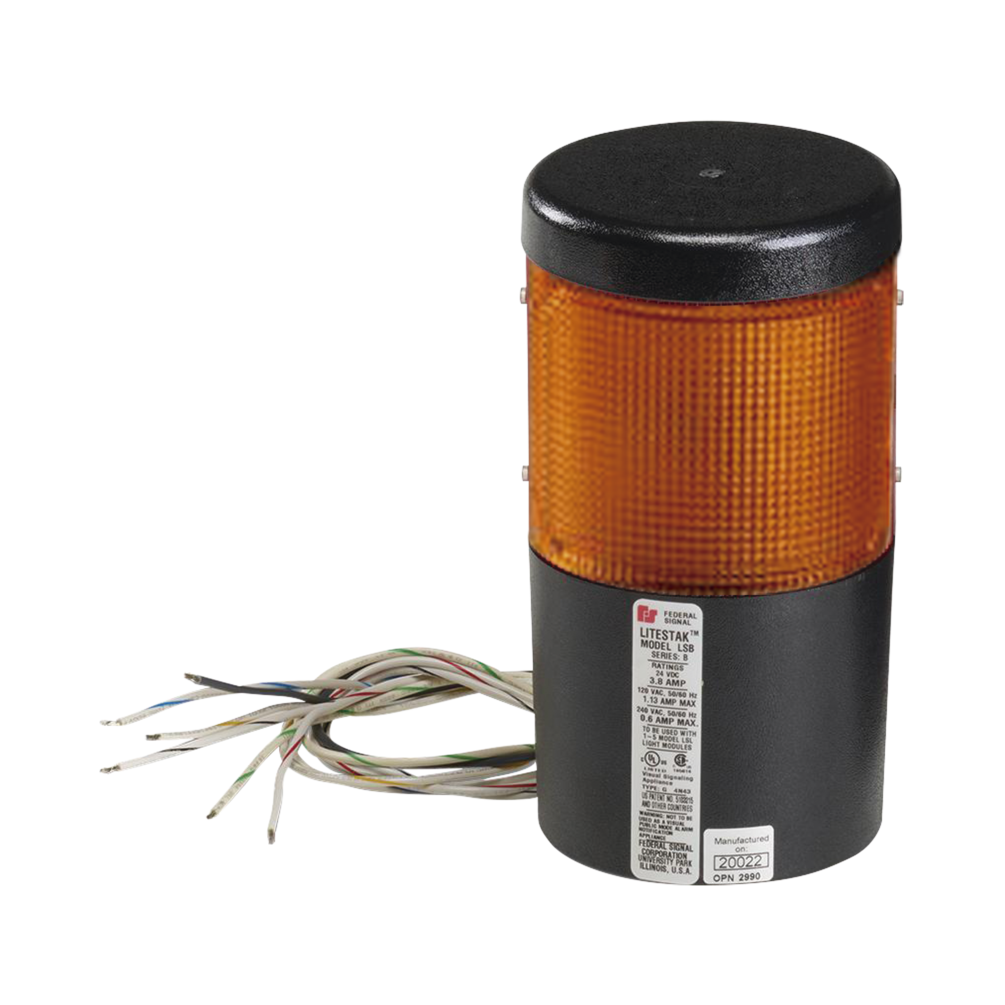 MÃ³dulo de luz LED litestak, 120Vca, ambar