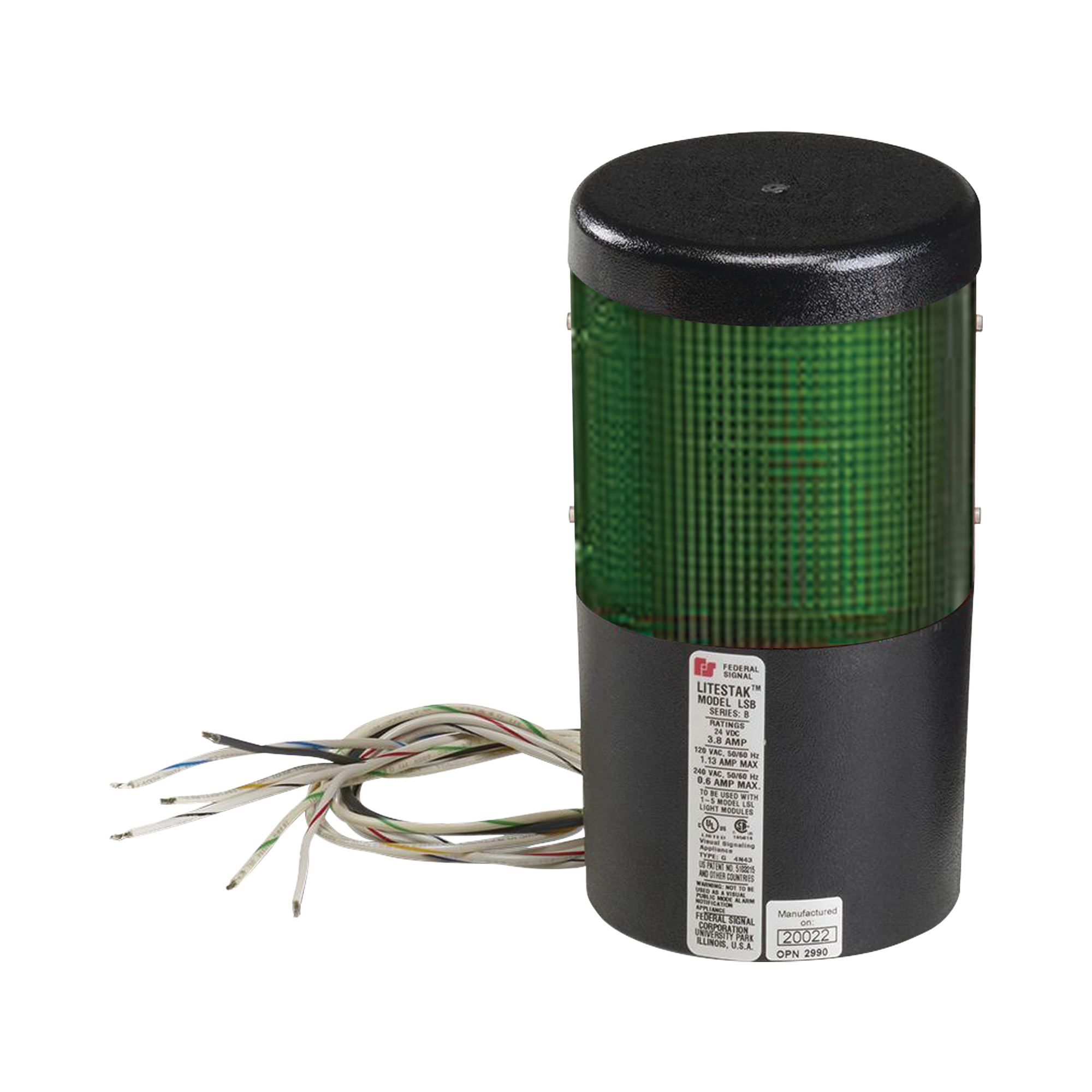 MÃ³dulo de luz LED litestak, 120Vca, verde