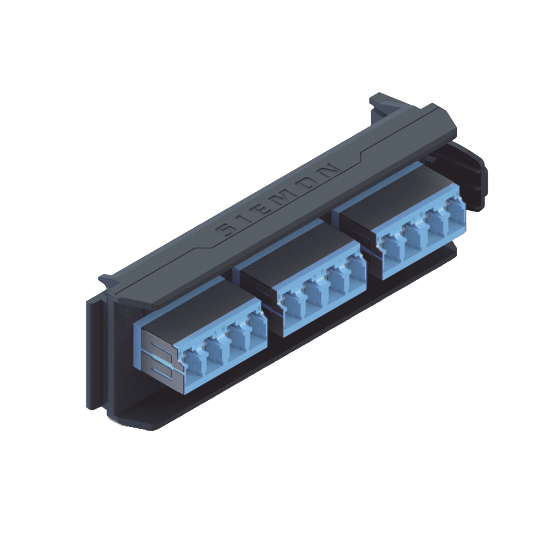 Placa Acopladora LightVerse, 6 Conectores DÃºplex LC/UPC "Shuttered", Acepta hasta 12 fibras Monomodo