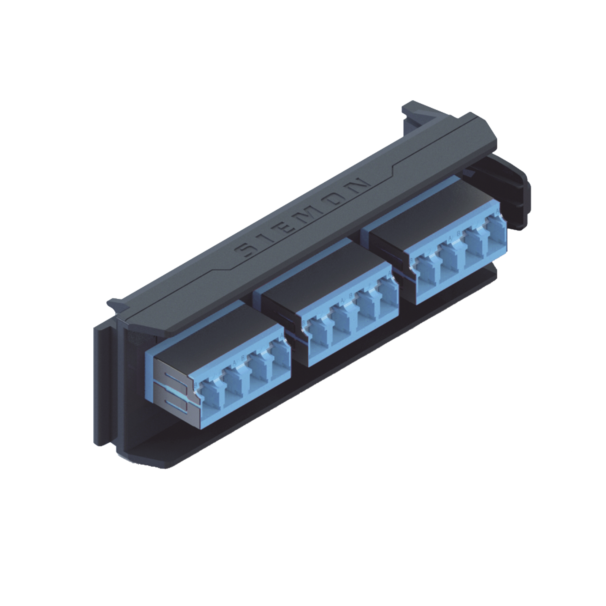 Placa Acopladora LightVerse, 6 Conectores DÃºplex LC/UPC "Shuttered", Acepta hasta 12 fibras Monomodo