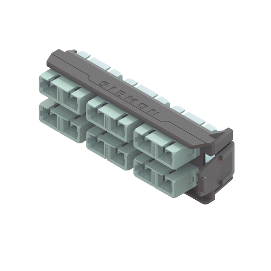 Placa Acopladora LightVerse, 6 Conectores DÃºplex SC, Acepta hasta 12 hilos de fibra Multimodo OM3 y OM4 (No Shuttered)