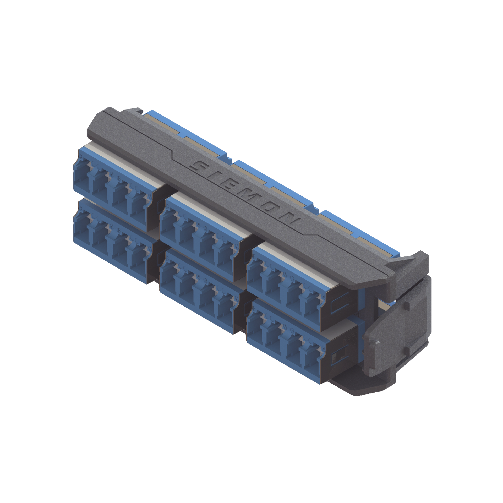 Placa Acopladora LightVerse, 12 Conectores DÃºplex LC/UPC "Shuttered", Acepta hasta 24 fibras Monomodo