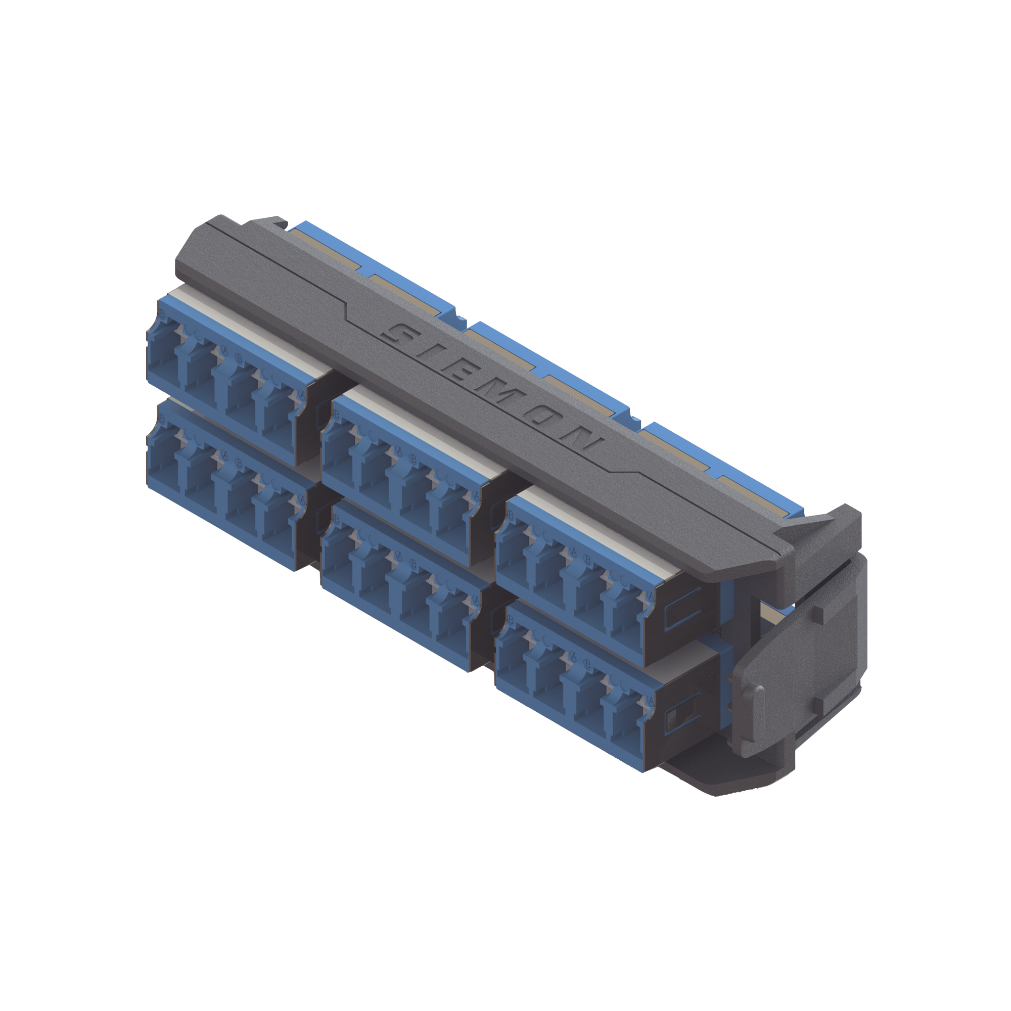 Placa Acopladora LightVerse, 12 Conectores DÃºplex LC/UPC "Shuttered", Acepta hasta 24 fibras Monomodo