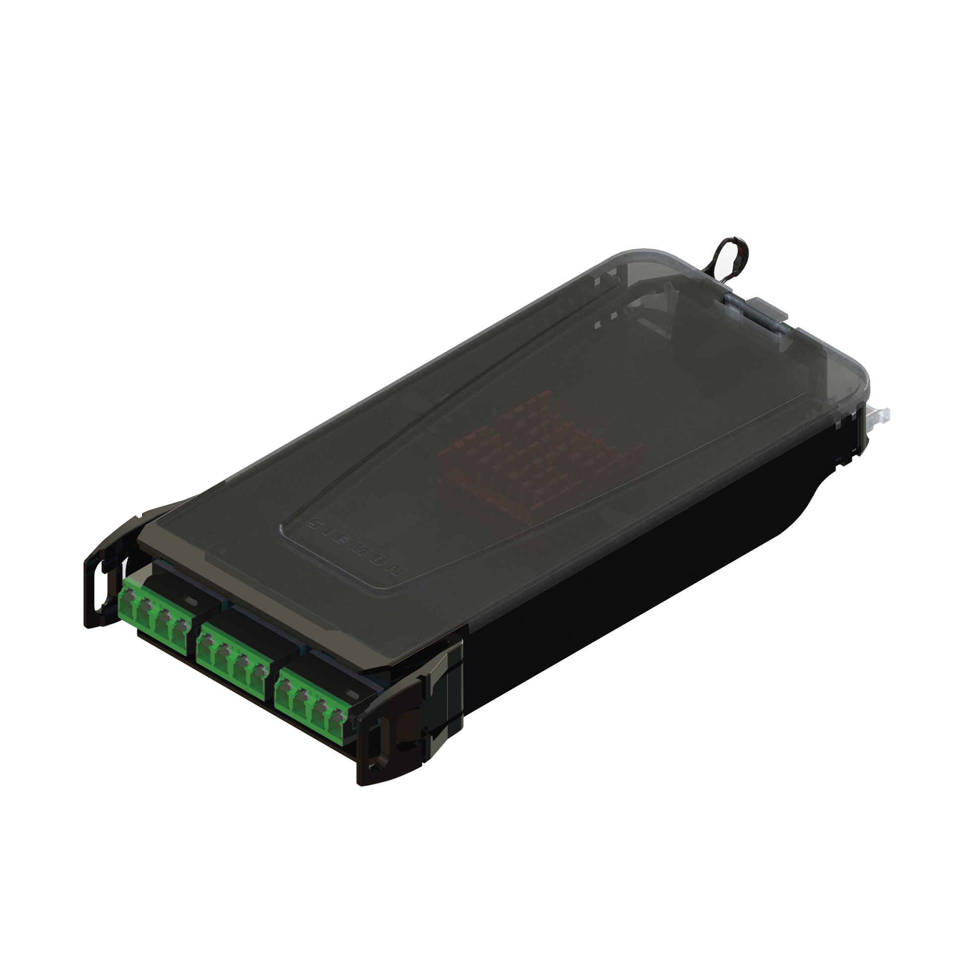 Cassette para empalme (FusiÃ³n) LightVerse, Hasta 12 fibras, Conectores  LC/APC "Shuttered", para fibra Monomodo, 900um, 1 metro