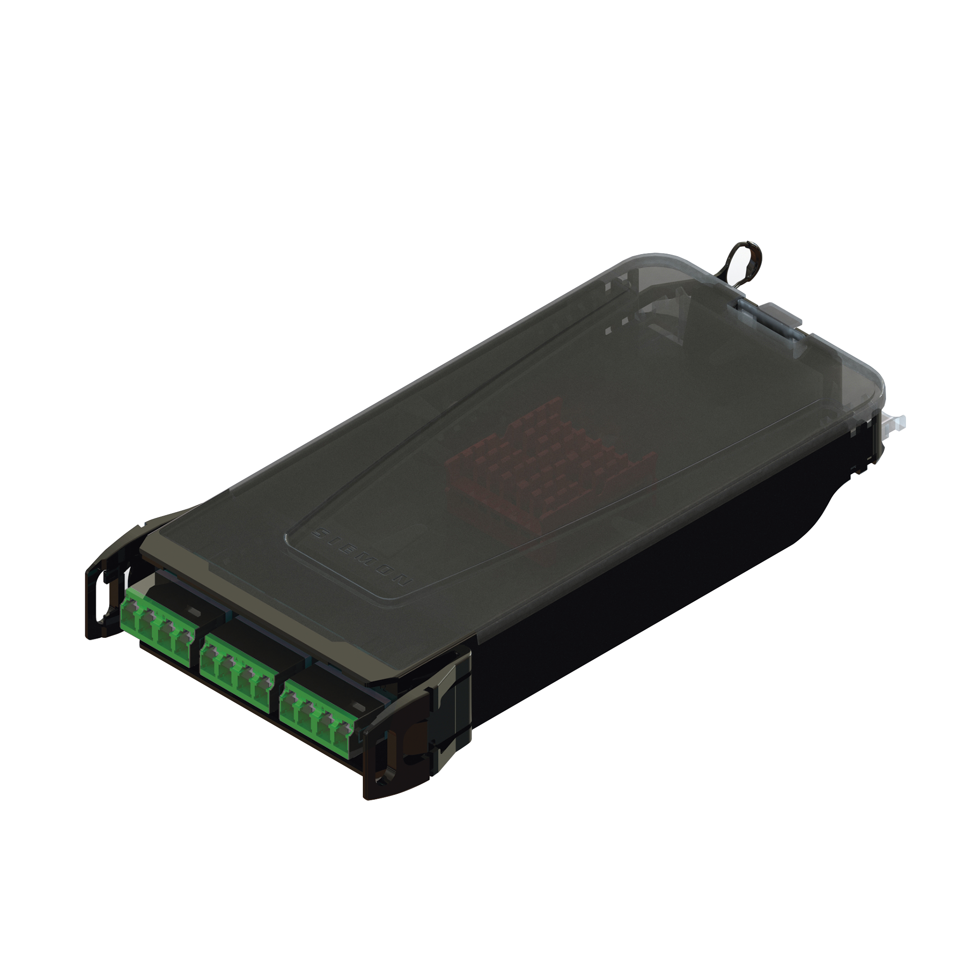 Cassette para empalme (FusiÃ³n) LightVerse, Hasta 12 fibras, Conectores  LC/APC "Shuttered", para fibra Monomodo, 900um, 1 metro