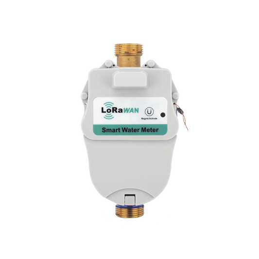 FLUJOMETRO DE AGUA  LORAWANÂ® PARA TUBERIA DE 3/4 PULGADA CON VALVULA DE CORTE DE FLUJO