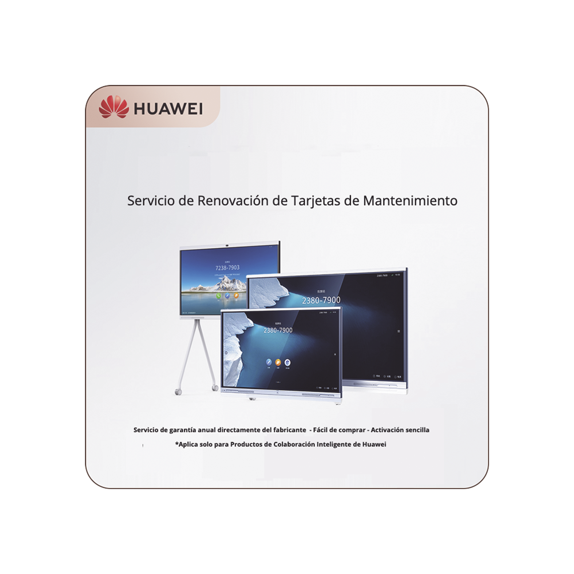 Tarjeta de Servicio de Mantenimiento HiCare RFR por un aÃ±o para IdeaHub ICDOPSI5D, ICDOPSI5DV2, ICDOPSI7DV2, OPSW021Z y OPSW022Z