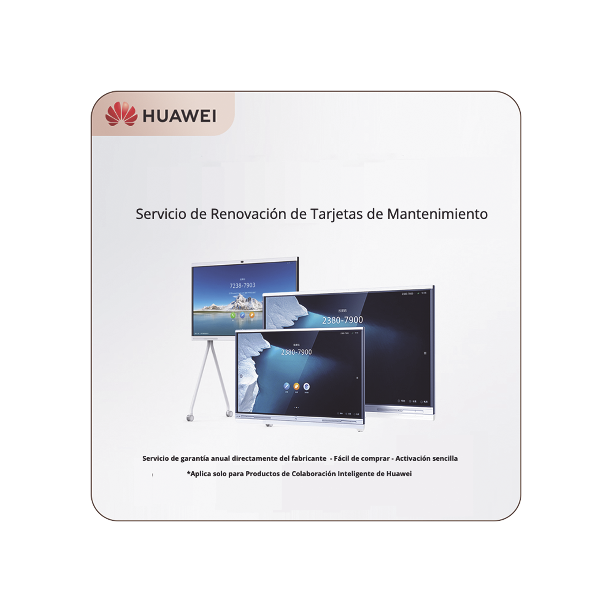 Tarjeta de Servicio de Mantenimiento HiCare RFR por un aÃ±o para IdeaHub IHS275SA y IHS286SA