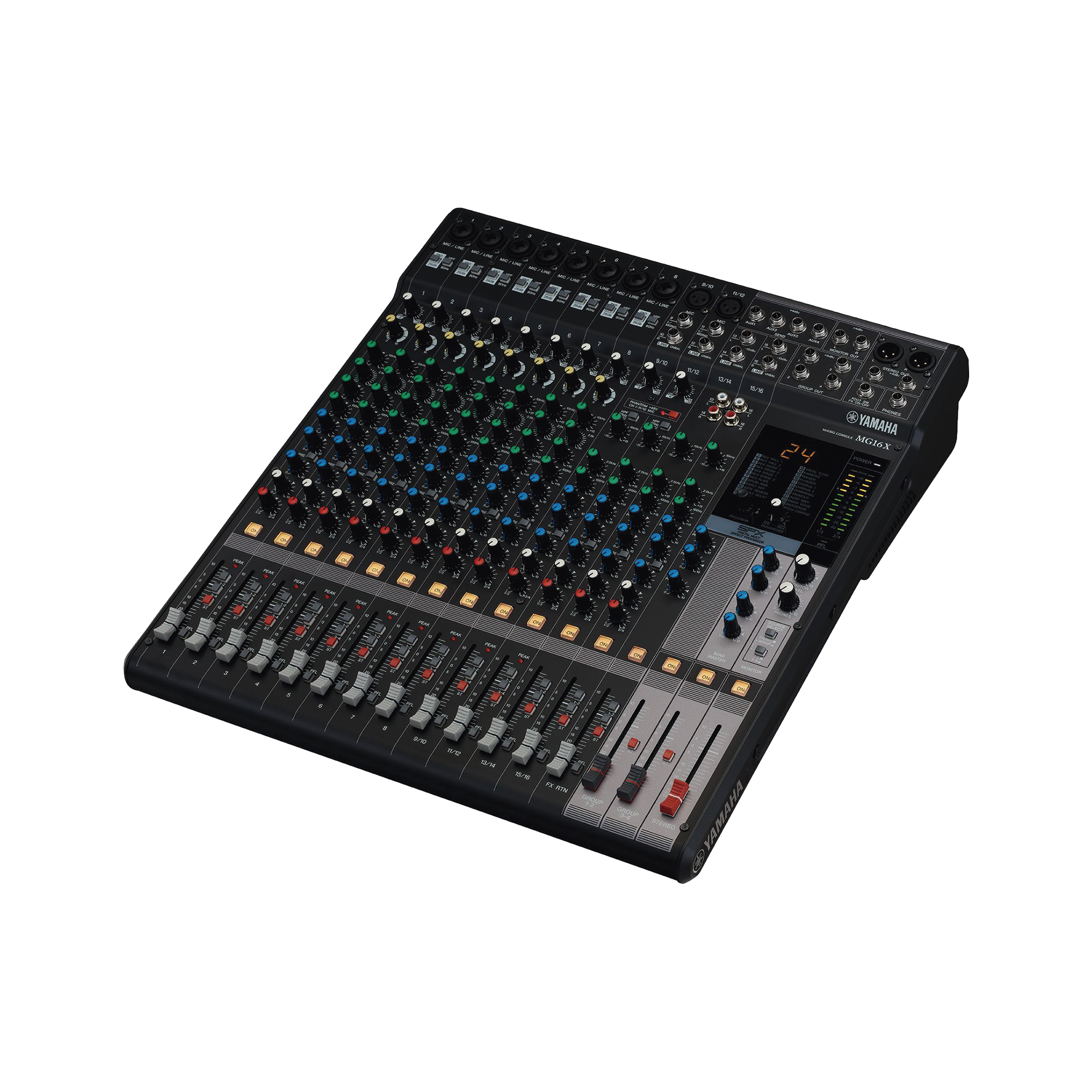 Mezcladora de Audio | 16 Canales | 10 Entradas de Micrófono | Entradas de Línea | Efectos | (MG16X)