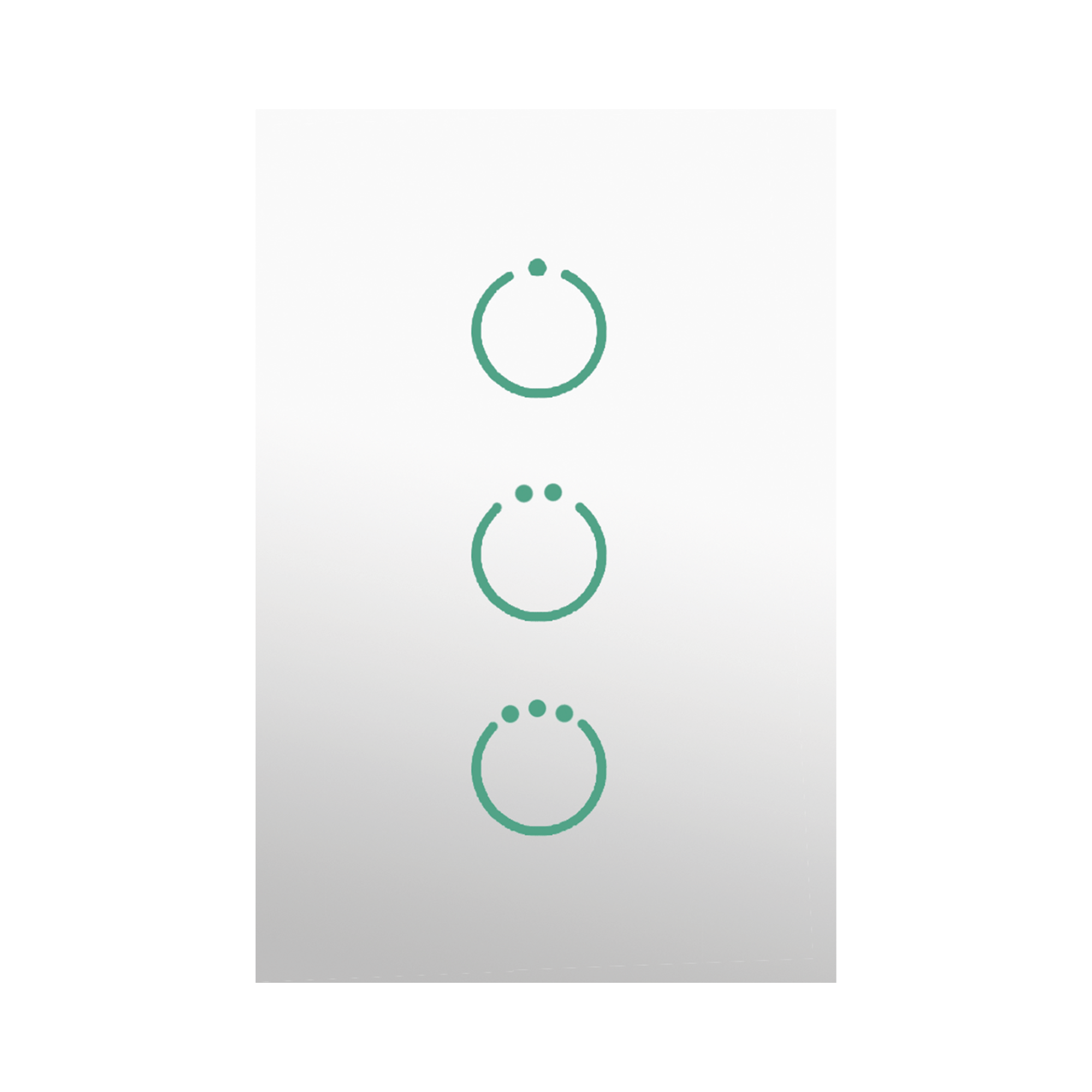 (ZWAVE) Interruptor On/Off panel tÃ¡ctil touch inalÃ¡mbrico Zwave Plus 3 botones. Compatible con Hubitat HC8, Ãlula  M2M, otro