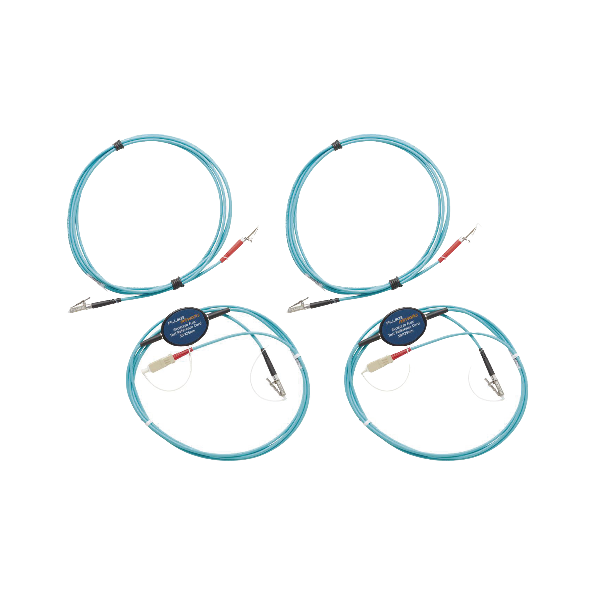 Kit de Cables de Referencia de ComprobaciÃ³n Multimodo CertiFiberÂ® Pro, Para Fibras con Conectores LC de 50Âµm (2 SC/LC metÃ¡lico, 2 LC/LC metÃ¡lico), de 2 Metros