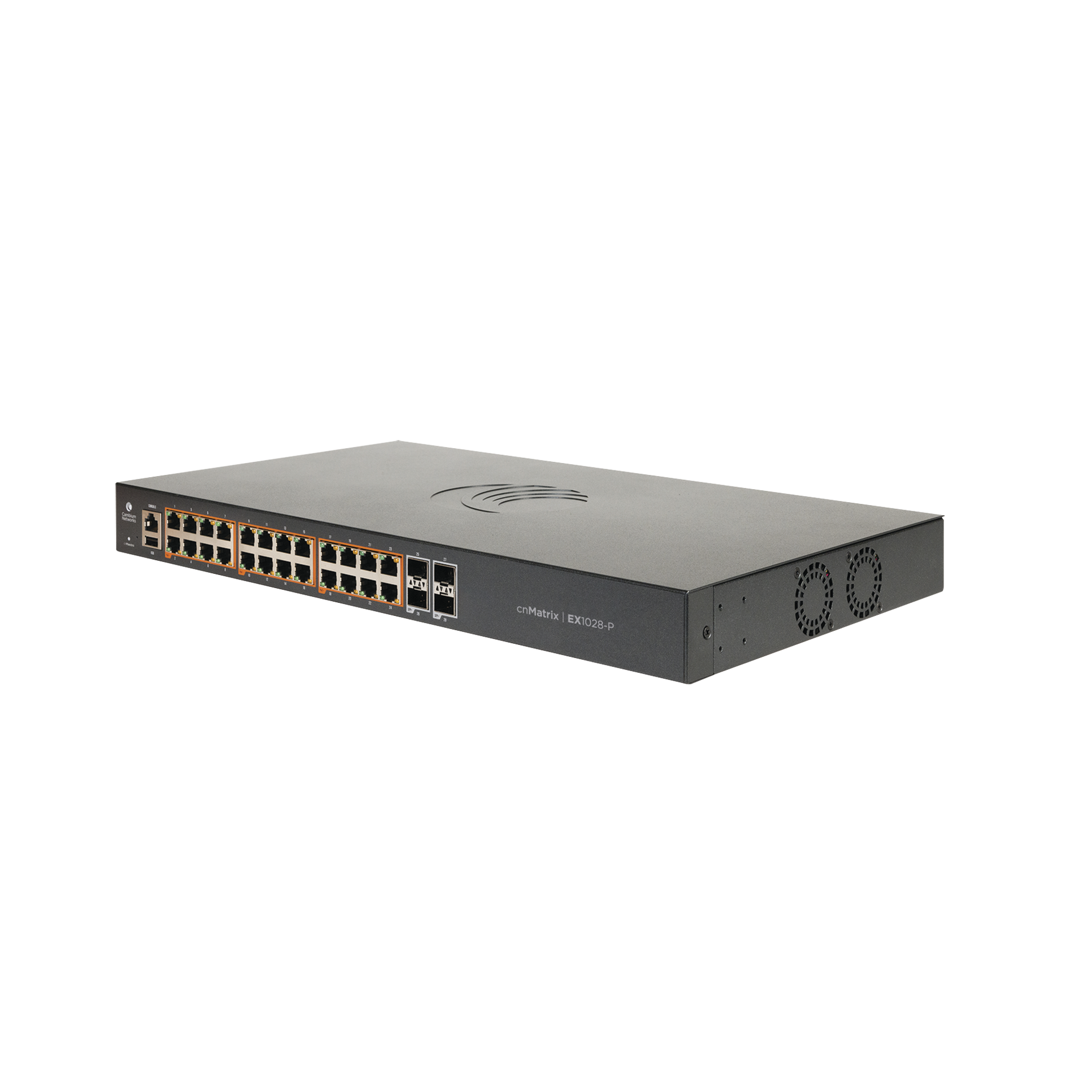 Switch cnMatrix EX1028  de 24 puertos PoE 802.3af/at, 200 W, Gigabit Ethernet y 4 SFP, Capa 2,  gestiÃ³n en la nube