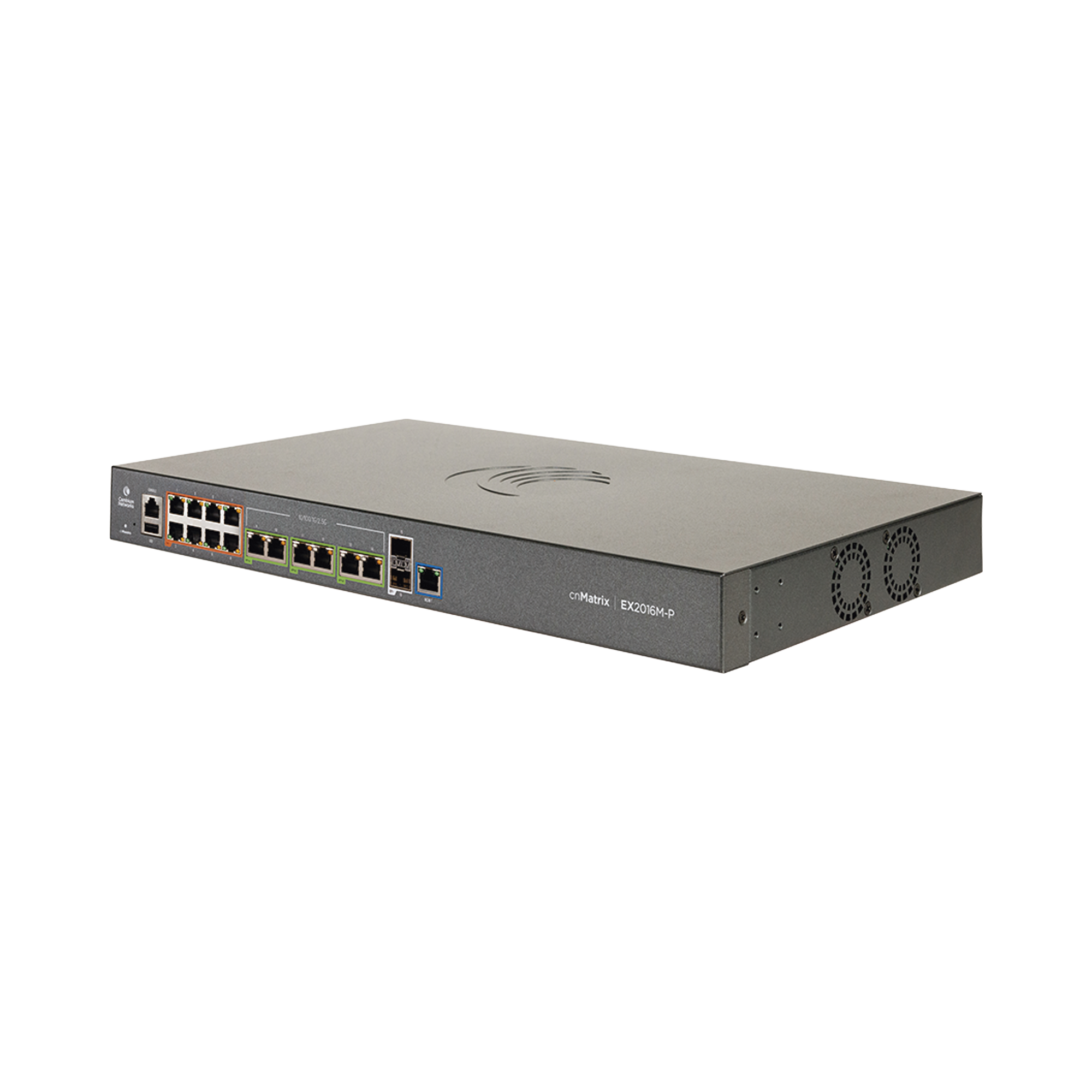 Switch PoE cnMatrix EX2016M-P de 16 puertos (8x 802.3af/at Gigabit, 6x 802.3bt 2.5 Gigabit, 2x SFP+), Capa 3, 240 W, gestiÃ³n en la nube