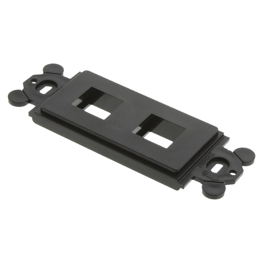 Marco de MÃ³dulo DÃºplex, Para Placas Frontales EstÃ¡ndar GFCI, Acepta 2 MÃ³dulos Keystone, Color Negro