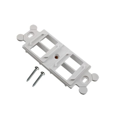 Marco de MÃ³dulo DÃºplex, Para Placas Frontales EstÃ¡ndar NEMA 106, Acepta 4 MÃ³dulos Keystone, Color Blanco