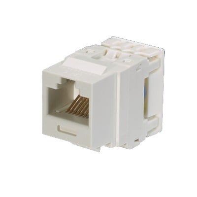 Conector Jack Estilo 110 (de Impacto), Tipo Keystone, CategorÃ­a 6, de 8 posiciones y 8 cables, Color Blanco