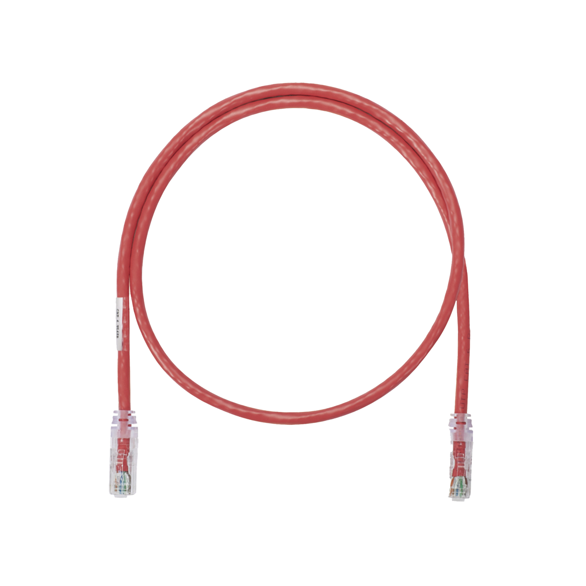 Cable de parcheo UTP CategorÃ­a 6, con plug modular en cada extremo - 1 ft (30.48 cm) - Rojo