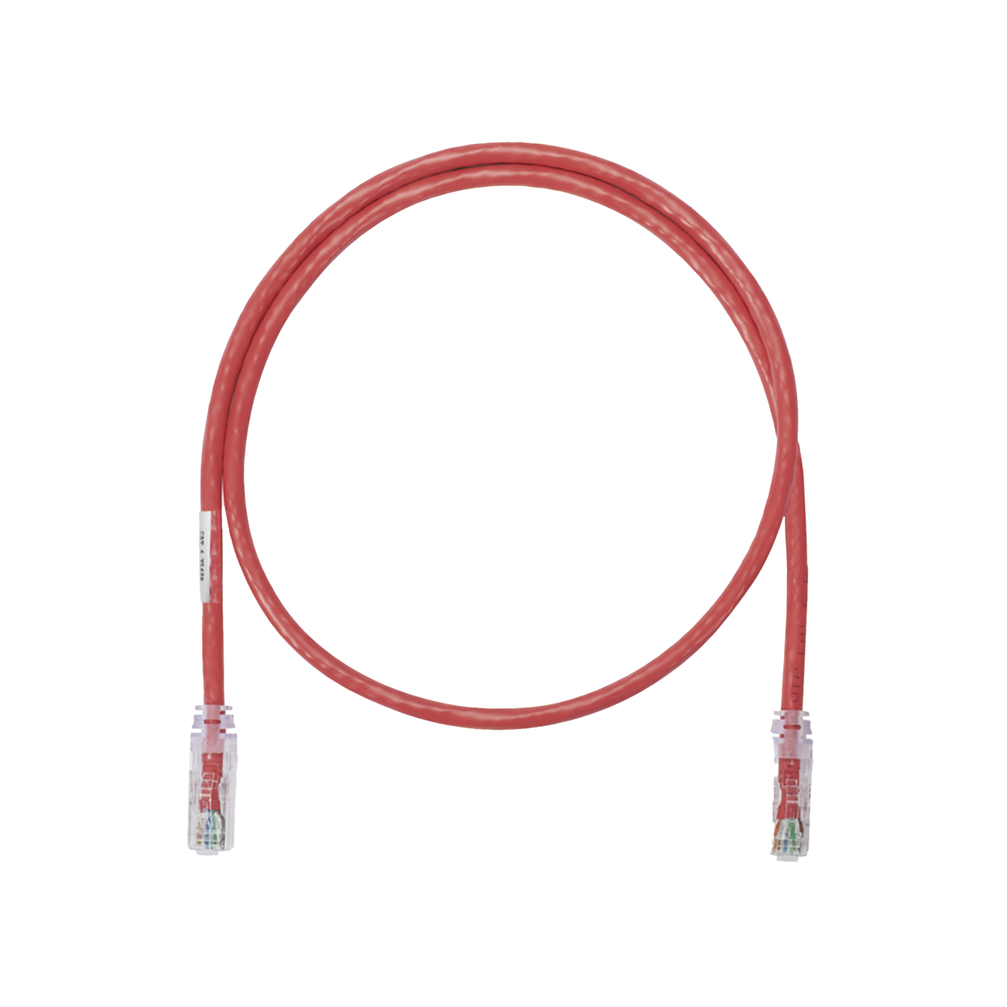 Cable de parcheo UTP CategorÃ­a 6, con plug modular en cada extremo - 1 ft (30.48 cm) - Rojo