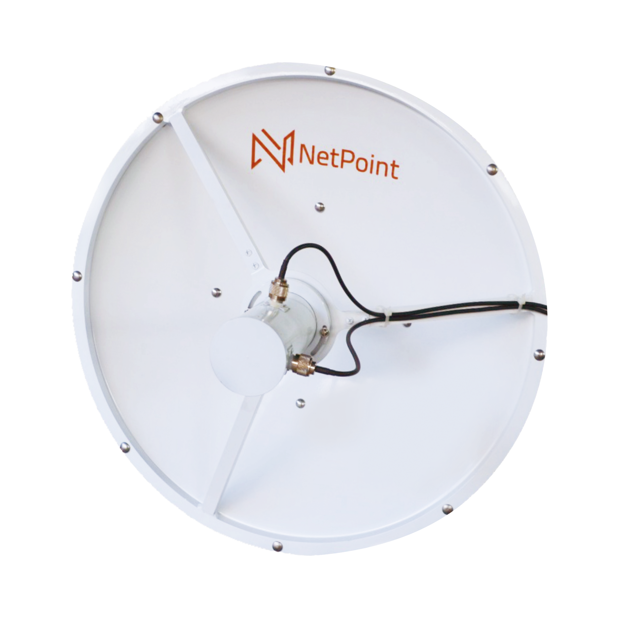 Antena blindada de alto rendimiento de 4 ft, 3.3-3.9 GHz, Ganancia 35 dBi, Conectores N-hembra.