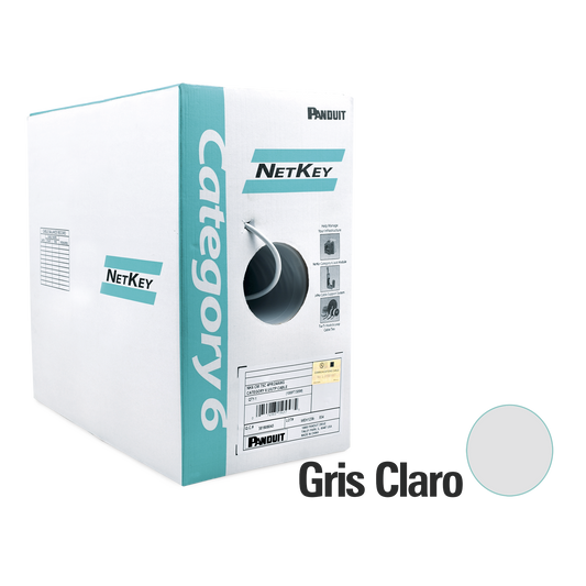 Bobina de Cable UTP 305 m. de Cobre, NetKey, Reelex, Gris, CategorÃ­a 6 (24 AWG), 1000Mbps, PVC (CM), de 4 pares