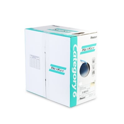 Bobina de Cable UTP 305 m. de Cobre, NetKey, Azul, CategorÃ­a 6 (24 AWG), 1000Mbps, Riser (CMR), de 4 pares