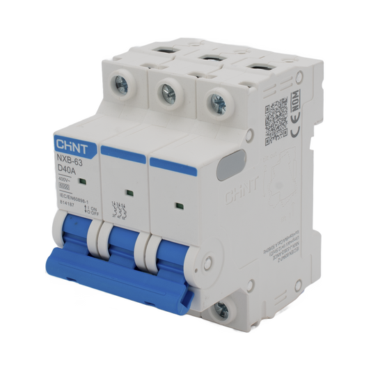 Pastilla para Riel Din, 3 Polos, 40 Amp, Vca:110/415v, 6kA, CatÃ¡logo: NXB633PD40, Serie: NXB-63.