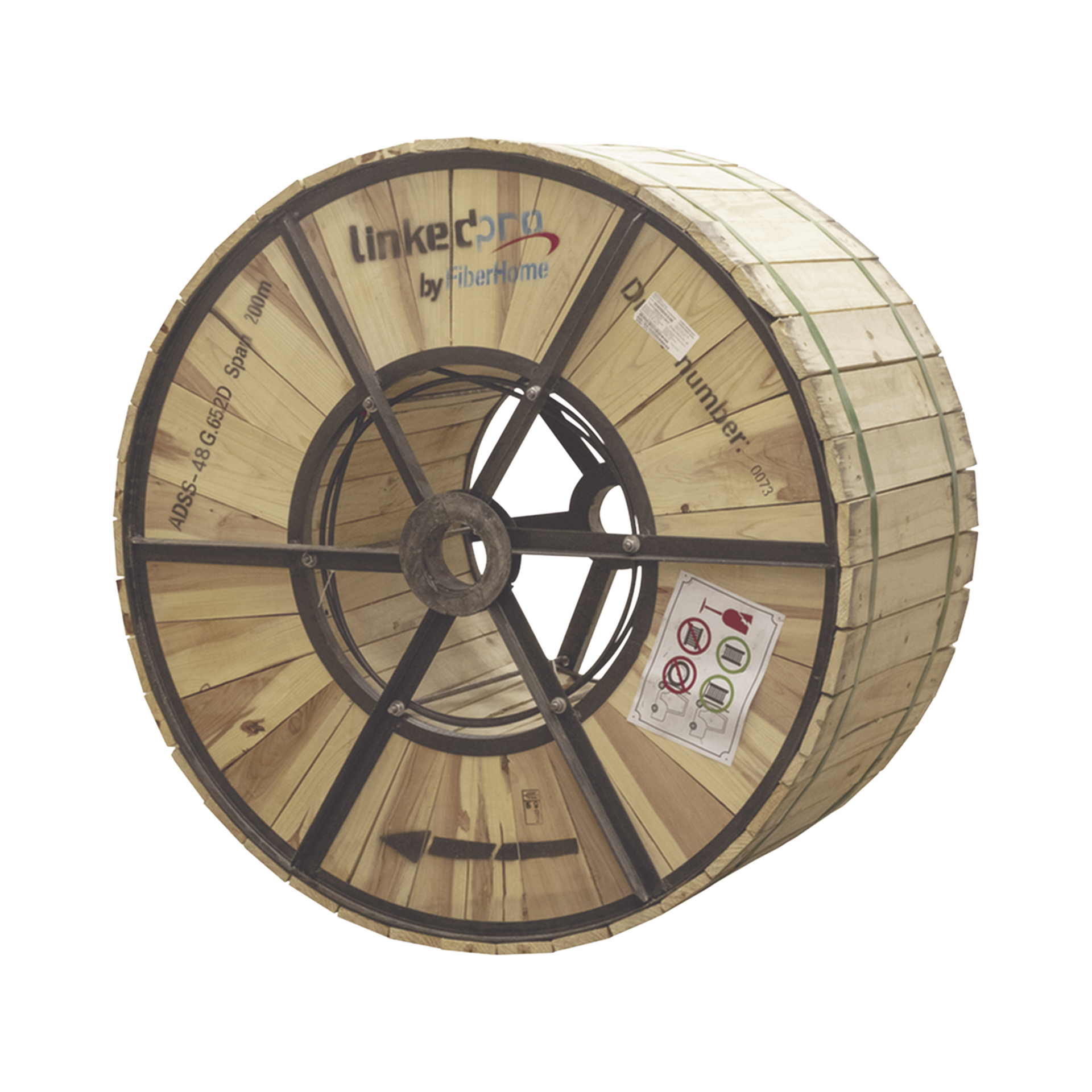 Carrete de 4 km de Fibra Ãptica AÃ©rea (ADSS) G.652D, Monomodo de 48 Hilos, Exterior, Span 200, Loose Tube