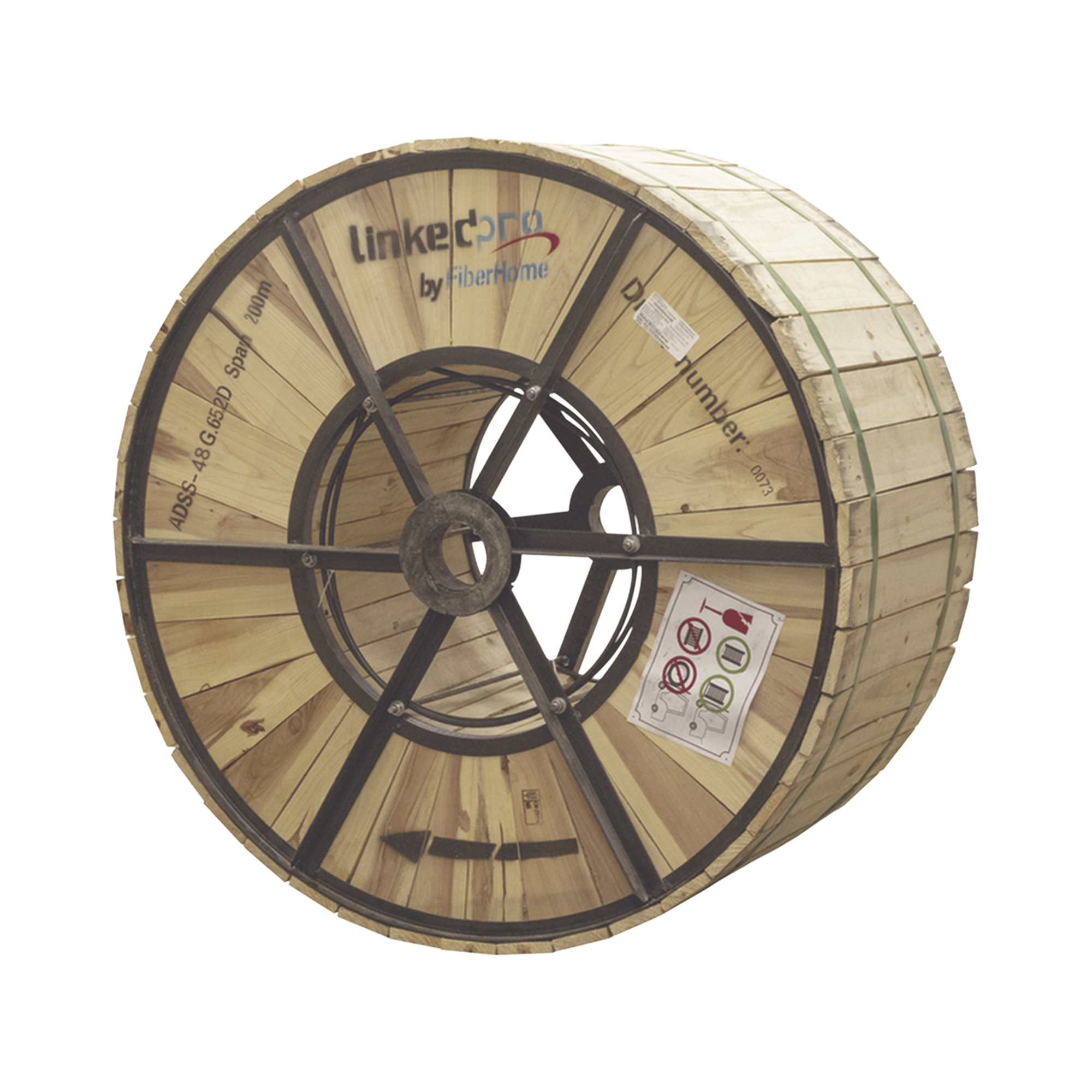 Carrete de 4 km de Fibra Ãptica AÃ©rea (ADSS) G.652D, Monomodo de 48 Hilos, Exterior, Span 200, Loose Tube