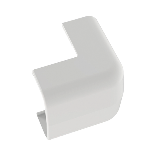 Conducto Portacables Superficial tipo Empalme Esquina Exterior Baja TensiÃ³n LD5, color Blanco de PVC RÃ­gido de Cierre RÃ¡pido.