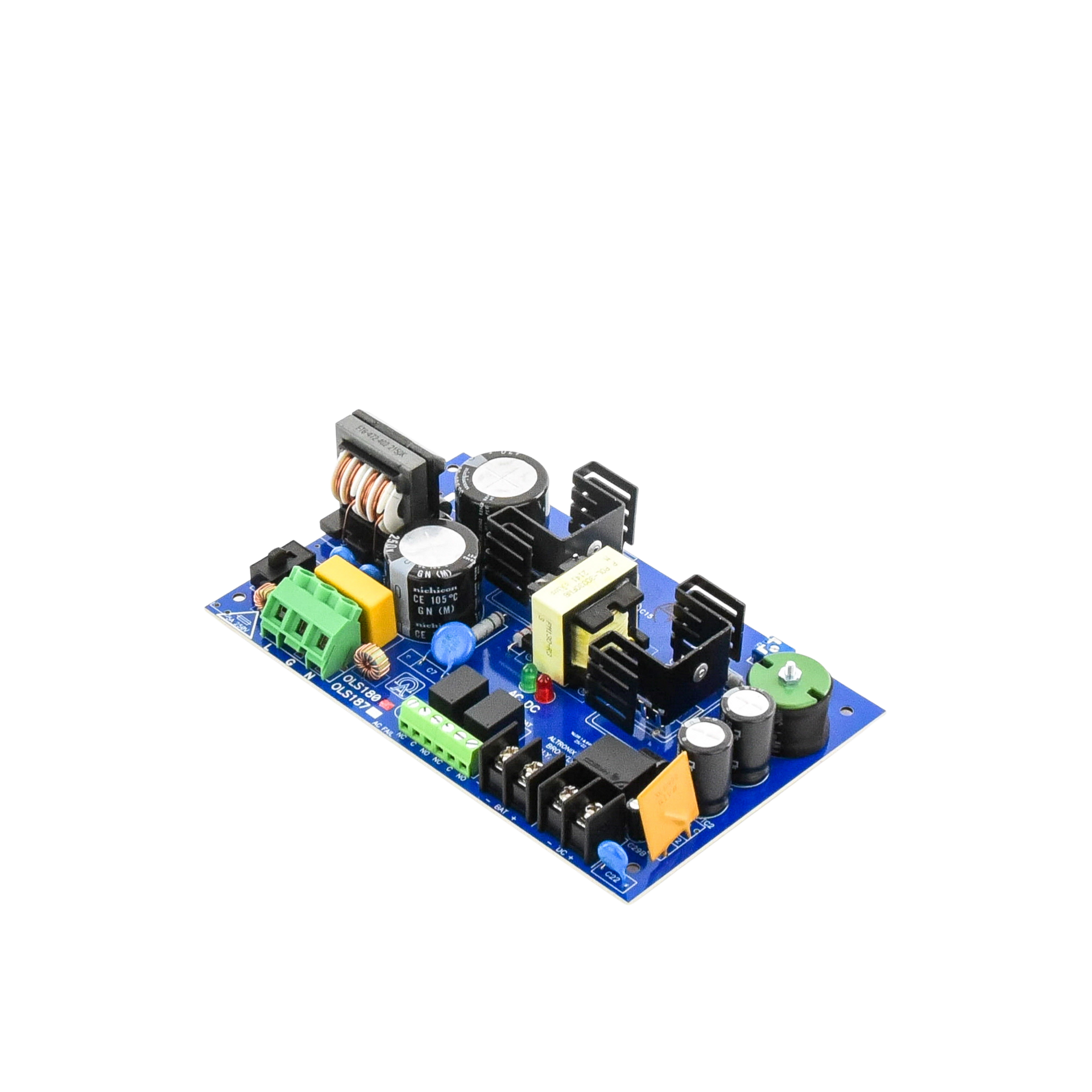 12 o 24 Vcc @ 6 A / fuente tipo tarjeta / 1 salida / capacidad de baterÃ­a / baterÃ­a no incluida.