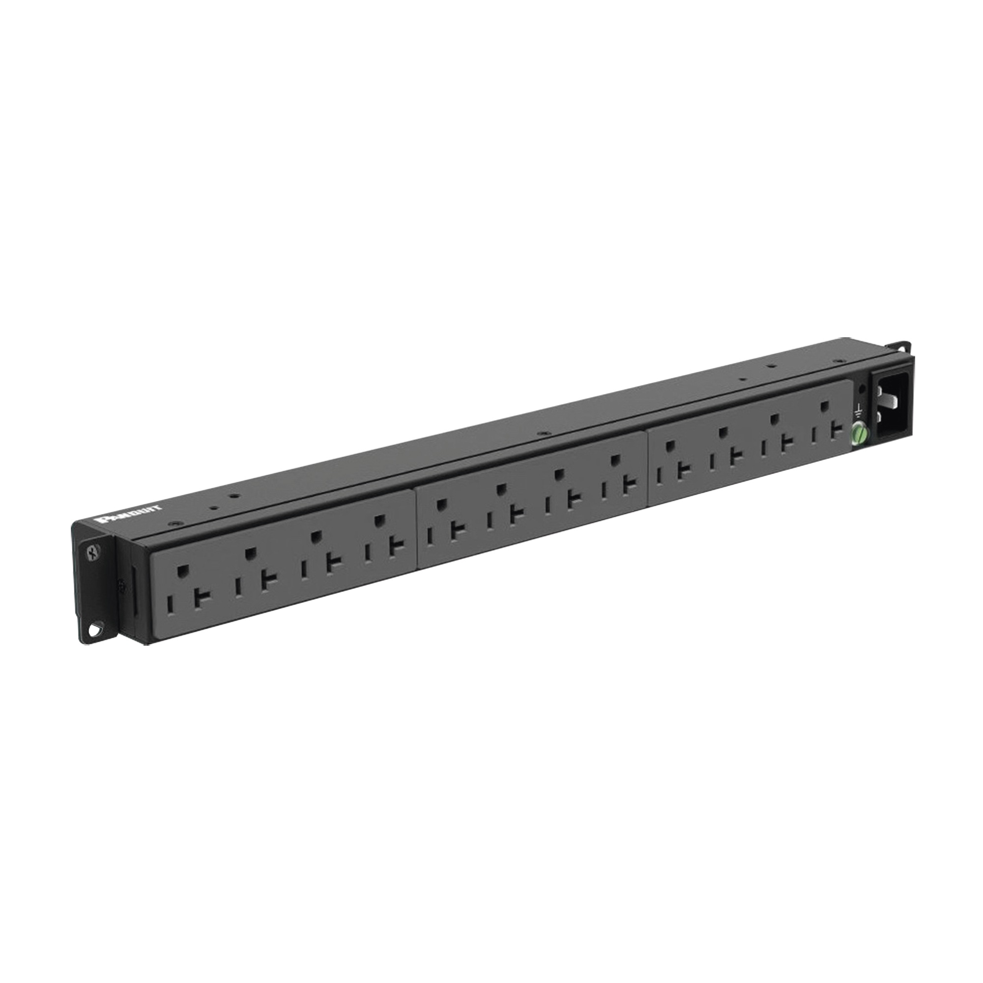 PDU BÃ¡sico para DistribuciÃ³n de EnergÃ­a, Enchufe de Entrada NEMA 5-20P, Con 12 Contactos NEMA 5-20R, InstalaciÃ³n Horizontal de 19in, 1UR, 20 Amp, 120 Vca