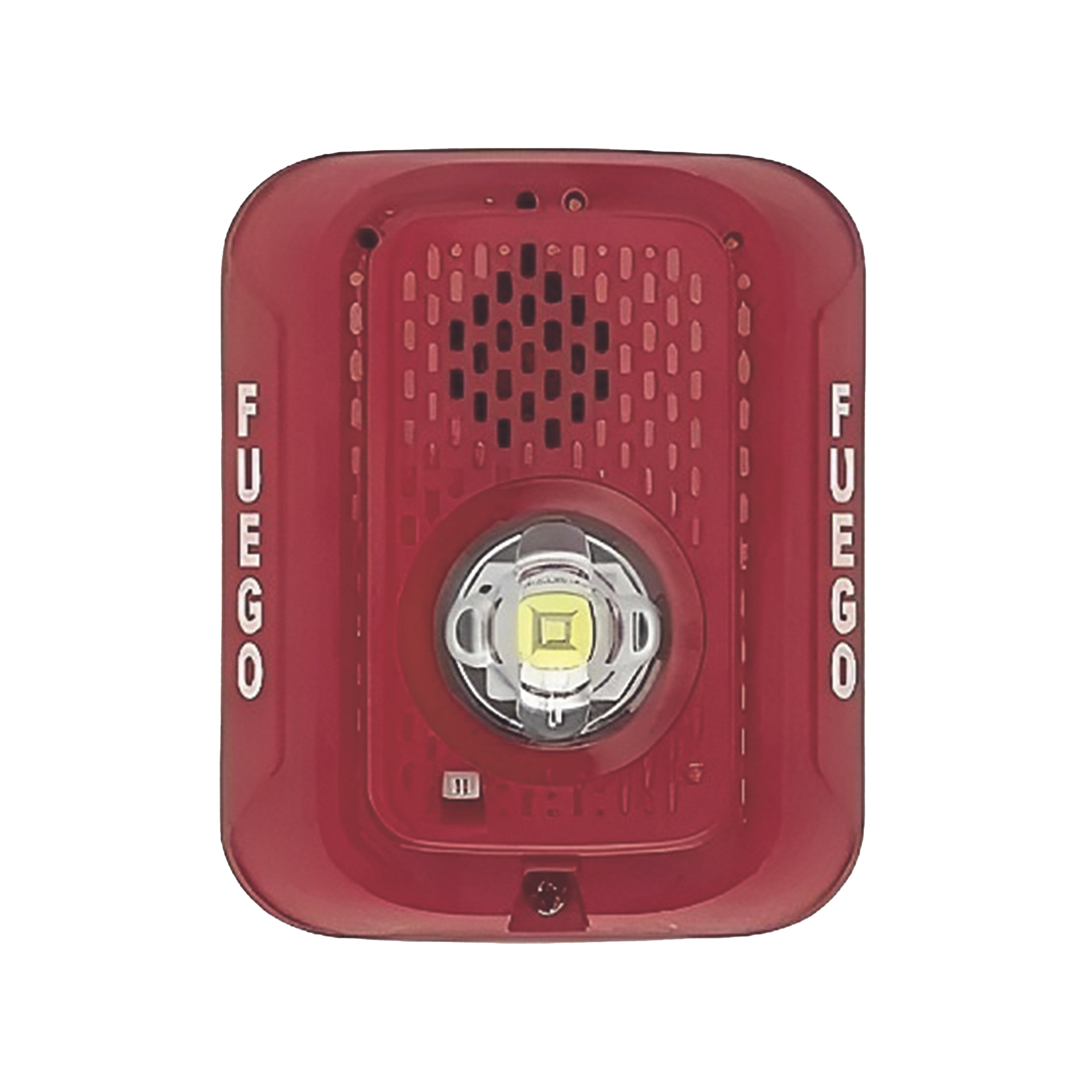 Sirena con Lampara LED EstroboscÃ³pica / 2 hilos / Montaje en Pared / Color Rojo / ConfiguraciÃ³n EstroboscÃ³pica Seleccionable