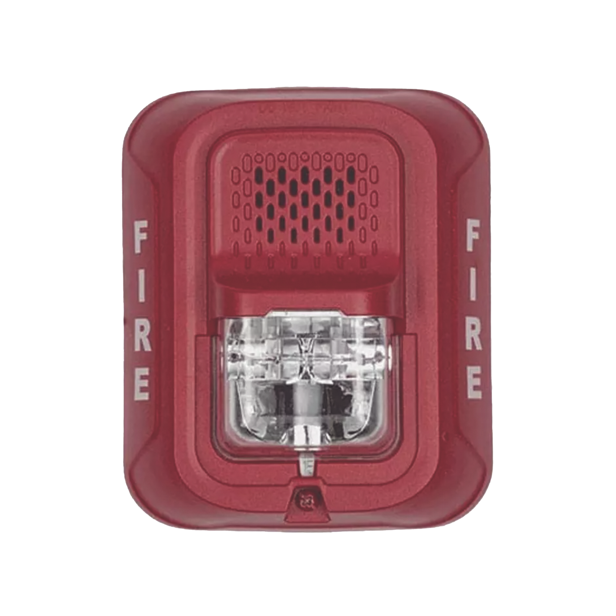 Sirena con LÃ¡mpara EstroboscÃ³pica / 4 Hilos / Montaje en Pared / 12 o 24 Vcd / ConfiguraciÃ³n EstroboscÃ³pica Seleccionable / Texto en InglÃ©s / Color Rojo