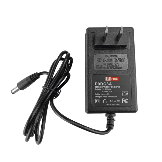 9 Vcc / 3 A / Adaptador de voltaje / Voltaje de Entrada de 100-240 Vca / Para Usos MÃºltiples / Video Vigilancia, Acceso, Asistencia, Alarmas, Etc.