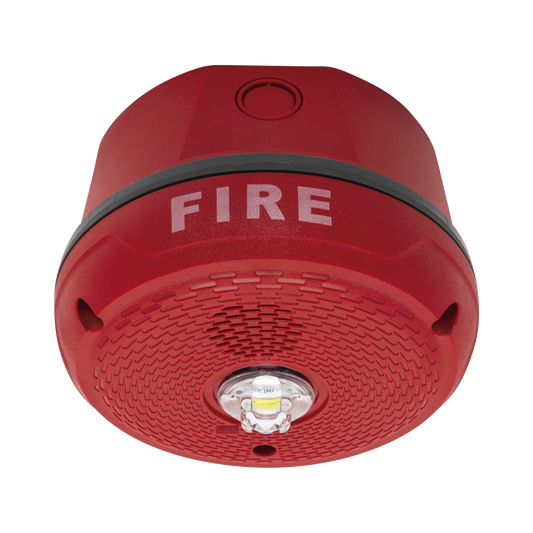 Sirena con LÃ¡mpara LED EstroboscÃ³pica / Montaje en Techo / Nivel de Candelas Seleccionable / Color Rojo / Nuevo DiseÃ±o Moderno y Elegante / Menor Consumo de Corriente / Uso exterior