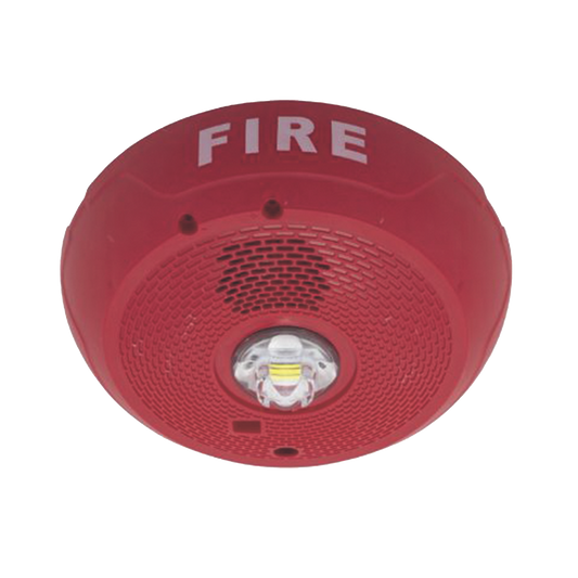 Sirena con LÃ¡mpara LED EstroboscÃ³pica / Montaje en Techo / Nivel de Candelas Seleccionable / Color Rojo / Nuevo DiseÃ±o Moderno y Elegante / Menor Consumo de Corriente