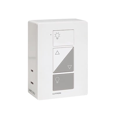 (Caseta Wireless) Adaptador inteligente para tomacorriente, seleccione 1 de las 3 funciones, atenuador, apagador Ã³ repetidor seÃ±al inalÃ¡mbrica Lutron. 100W LED / 300W INC/HAL