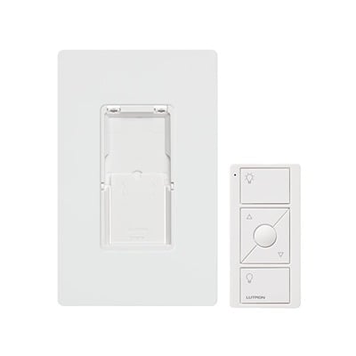 Kit, placa de pared y Control Remoto PICO InalÃ¡mbrico, complemente con un atenuador o switch on/off, Caseta, RA2, RadioRa2
