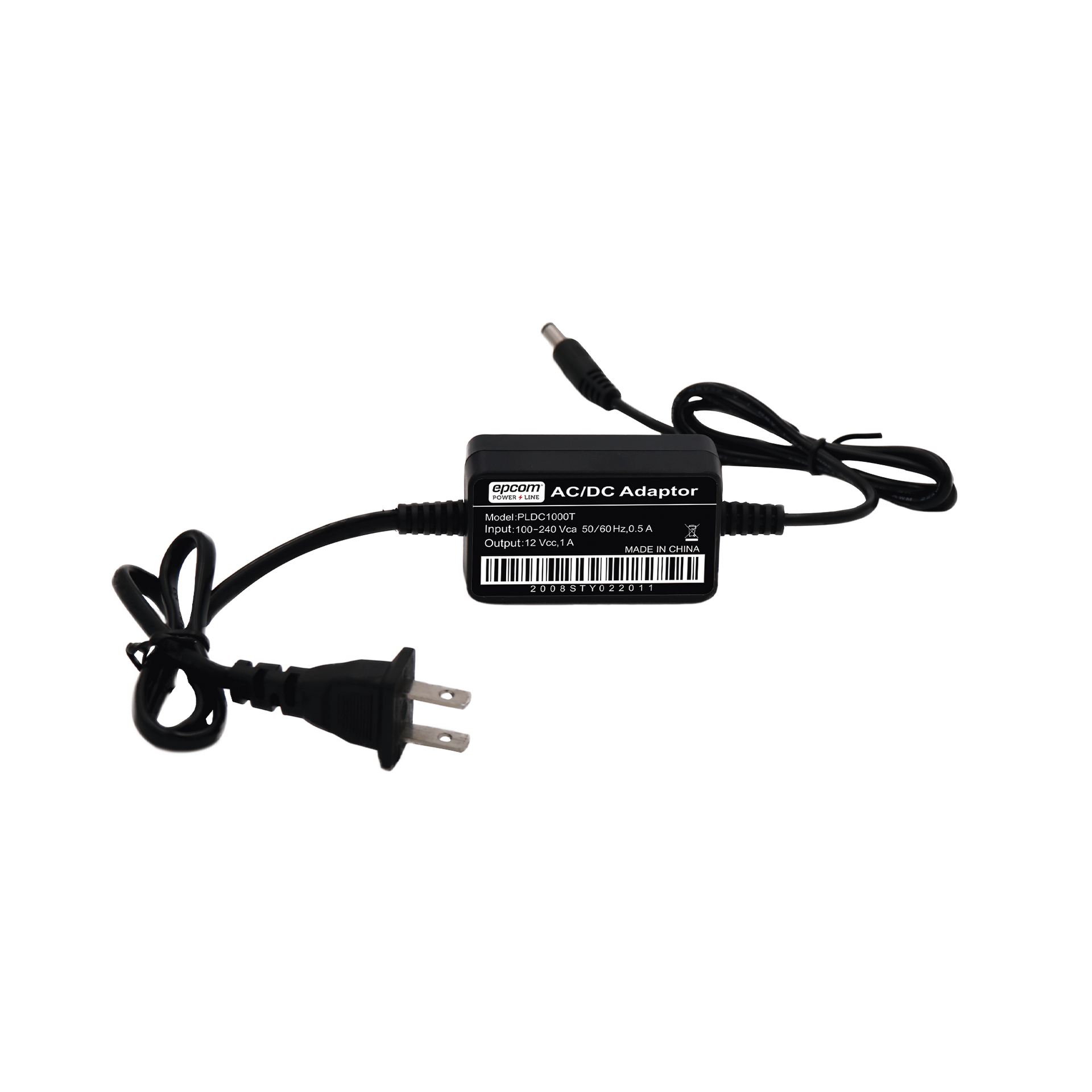 Adaptador de Pared de 12Vcc @ 1 A con cable y clavija Nema 1-15 / 0.5 metros a la toma de alimentaciÃ³n / 0.5 metros a la conexiÃ³n del dispositivo