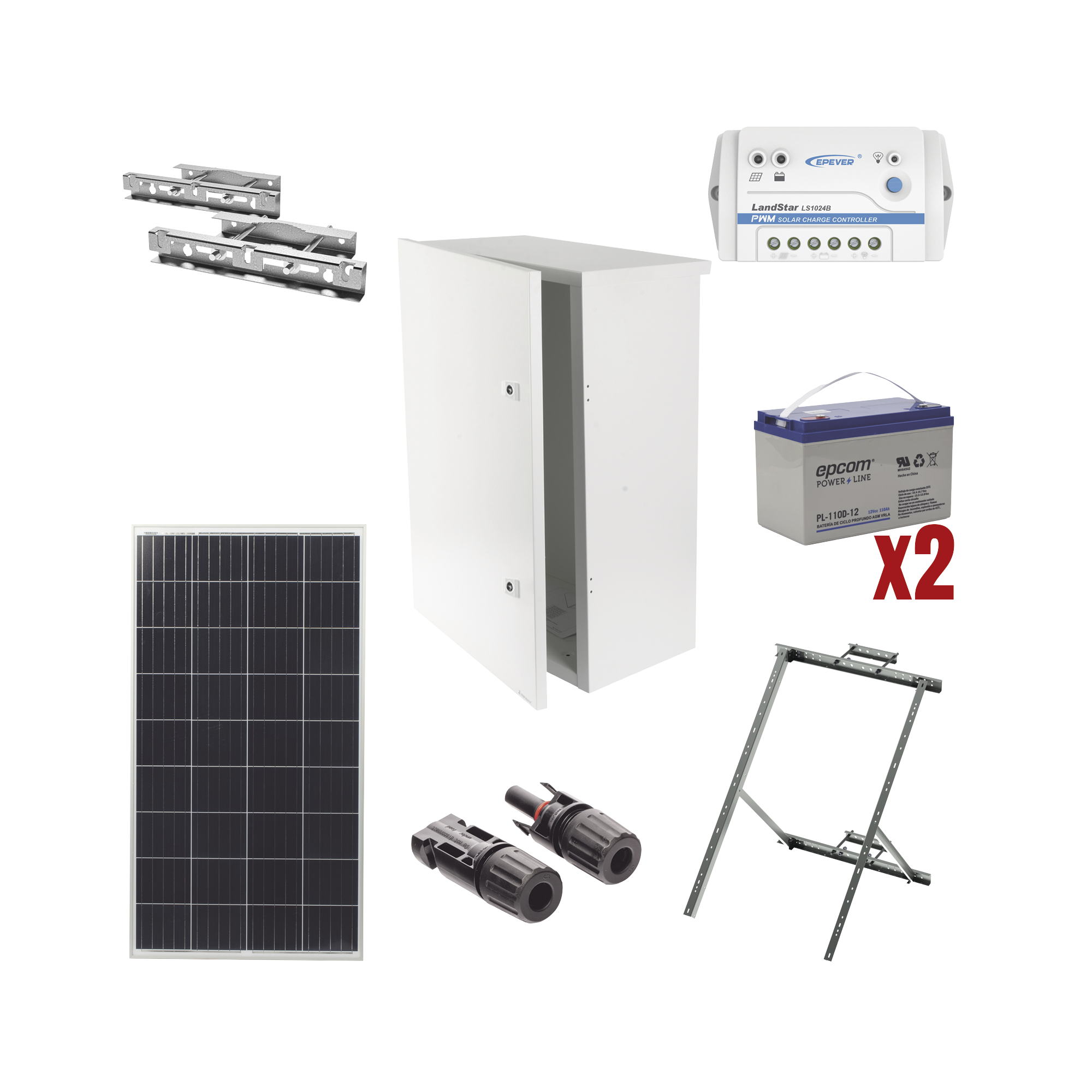 Kit de energÃ­a solar de 12 Vcc para alimentar radar de velocidad X-RADAR1